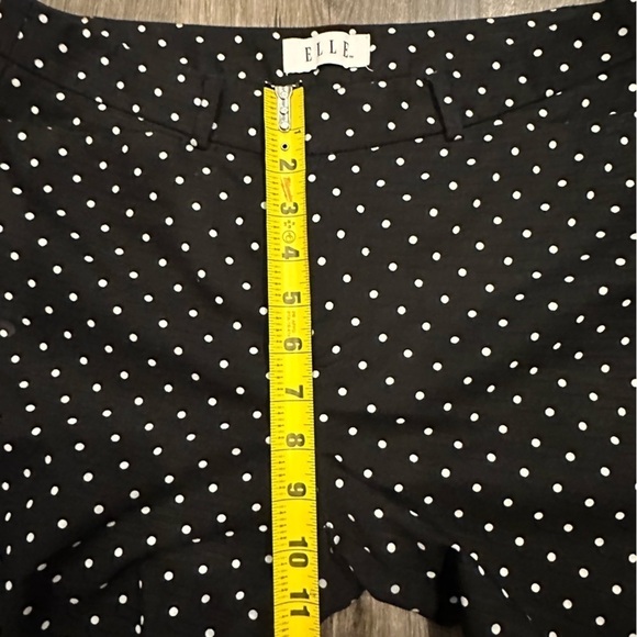 Elle Brand Skinny Ankle Black White Polka Dot Career Pants Trousers Size 8 - Picture 4 of 9